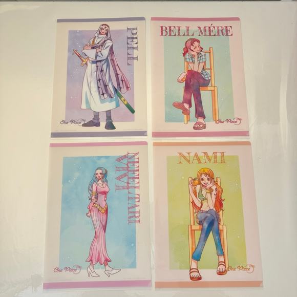 Bandai Other - 4 One Piece Emotional Stories Ichiban‎ Kuji Visual Art Sheet Clear File Poster